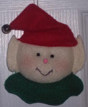 Elf Christmas ornament craft from felt